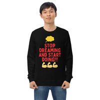 Unisex Organic Cotton Sweatshirt with Front Print - Thumbnail 1