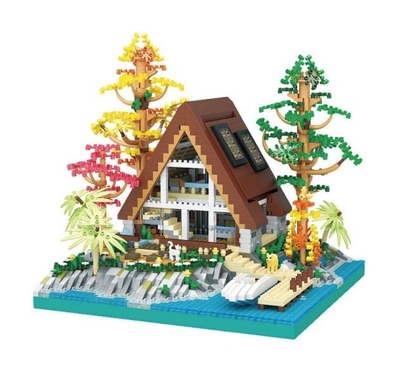 No-Name Lakeside Cabin | Mini Micro Bricks Building Blocks