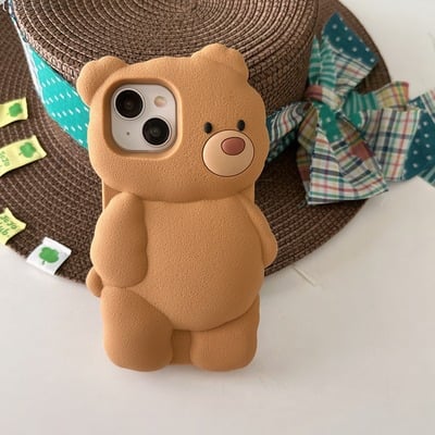 Cute teddy bear iphone case *(iphone 12 - iphone 16 )