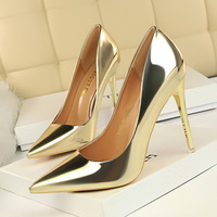 Fashion Leather Pumps 7.5cm 10.5cm High Heels for women girls - Thumbnail 3