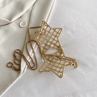 Fashion Metal Star ShapeHollow Out Crossbody Bag - Thumbnail 3