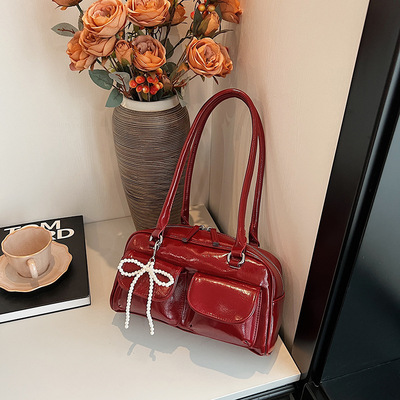 New simple leisure  underarm bow bag trendy versatile shoulder bag