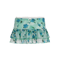Small fresh printed mesh low waist cake skirt - Thumbnail 3