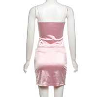 Sling Temperament Slim Short Top Hip-wrapped High-waisted Skirt Set - Thumbnail 4