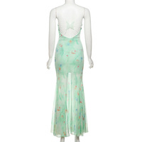 High-end slim waisted sleeveless dress - Thumbnail 4