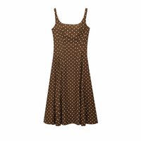 Temperament Retro Polka Dot Sling Flute Dress - Thumbnail 2