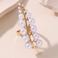 Women Summer Exaggerated Metal Ring Ocean Style Ring Light Luxury Temperament Party Jewelry Gift - Thumbnail 3