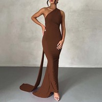 Summer new sexy backless pleated slim fit solid color sleeveless temperament dress - Thumbnail 9