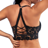 Sexy lace strapless  no steel hoop bra adjustable shoulder strap vest - Thumbnail 3