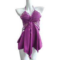 Elegant Butterfly Chest Cup Hanging Neck Dress Outer Robe  - Thumbnail 4