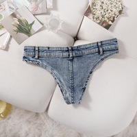 Low Waist Denim Shorts - Thumbnail 1