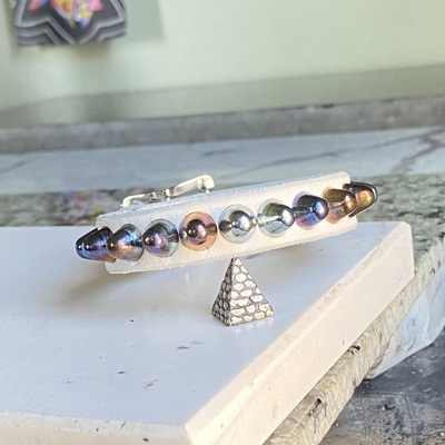 Rainbow short british stud wristband