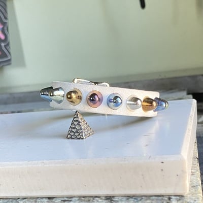 Rainbow short british stud wristband #2