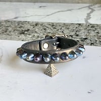Self-Keeper buckle row blue-razz short british stud wristband - Thumbnail 8