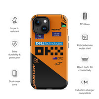 Oscar Piastri McLaren F1 race suit 2025 Tough Case for iPhone - Thumbnail 16