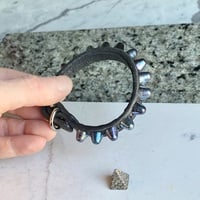 Roller-Buckle 1-row blue-razz short british stud wristband - Thumbnail 1