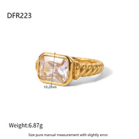 Light Star Diamond Double Layer Loop Ring – Pearl Inlay Irregular Hexagonal Star Design – Stainless Steel Geometric Ring, Sizes 6-8 - Thumbnail 5