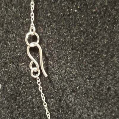 Silver glow labradorite pendant necklace