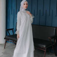 Amara Tulle Dress - Luxury Tulle Sheer Dress, Modest tulle dress, Wedding party dress, modest graduation dress, Modest bridesmaid dress, - Thumbnail 7