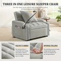 3-in-1 Convertible Sleeper Sofa Chair Bed – Adjustable Recliner with USB & Phone Holder | Space-Saving -4