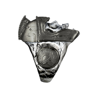 Solid Sterling Silver Greek Mythology Spartan King Leonidas Skull Ring - Thumbnail 8
