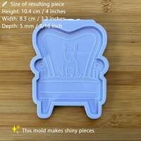 Bull Terrier Armchair Silicone Mold - Thumbnail 1