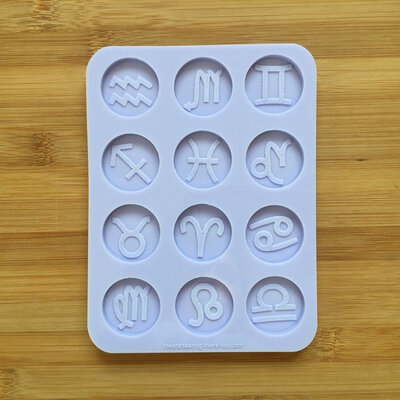 1.1" zodiac signs silicone mold