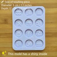 1.1" Zodiac Signs Silicone Mold - Thumbnail 2