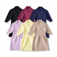 Ice cream short sleeve crossover V-neck knit top - Thumbnail 4
