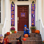 Halloween Outdoor Banner – Spooky Halloween Couplets for Yard or Stage Backdrop-1