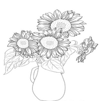 Coloring Book for Adults - 100 Elegant Flower Coloring Pages - Adults And Kids Coloring Book, Greyscale, Bold and Easy Floral Coloring Pages - Thumbnail 2