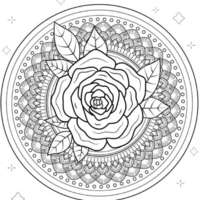 Coloring Book for Adults - 100 Elegant Flower Coloring Pages - Adults And Kids Coloring Book, Greyscale, Bold and Easy Floral Coloring Pages - Thumbnail 5