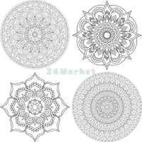 Coloring Book for Adults - 1000 Unique Mandalas for Relaxation and Stress Relief - Adult Coloring Book Spiral Bound, Mandala Coloring - Thumbnail 1