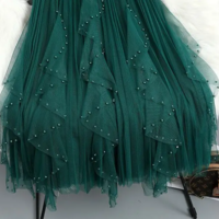 Elastic Waist Flowy Elegant Women’s Tulle Skirt - Thumbnail 1