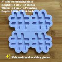 Hashtag Symbol Silicone Mold - Thumbnail 1
