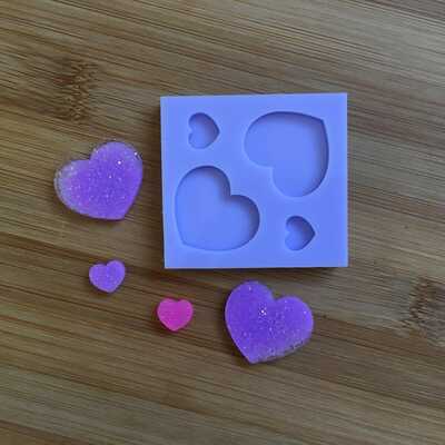 Hearts silicone mold