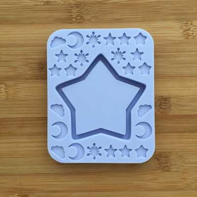 Star shaker with bits silicone mold