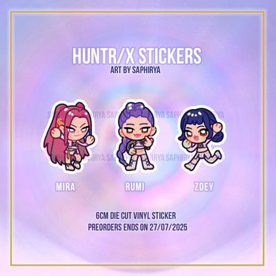 [preorder] huntrix rumi mira zoey kpop demon hunters keychain