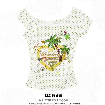 Retro spice simple design short sleeve t-shirt