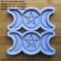 Pentacle Triple Moon Silicone Mold - Thumbnail 1