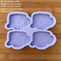 Floral Teacup Silicone Mold - Thumbnail 1