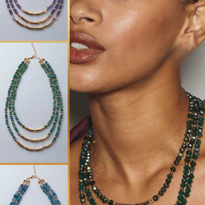Shimmer & shine layered necklace - final sale - Thumbnail 3