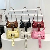 Rivet scooter bag shoulder crossbody bag - Thumbnail 2