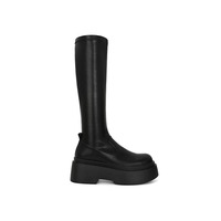 Thick-soled elastic leather boots - Thumbnail 3