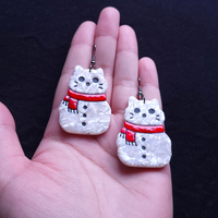 Snow Cat Earrings AND Accessories - Thumbnail 3