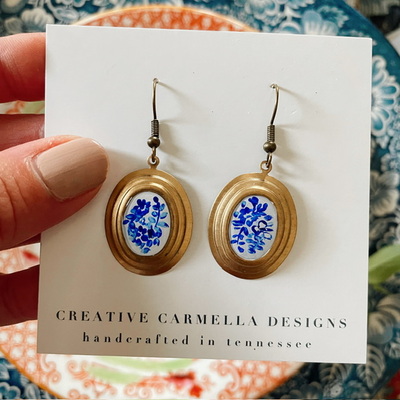 Hand painted earrings no.02