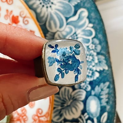 Hand painted ring no.01
