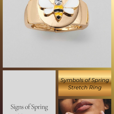 Symbols of spring stretch ring - final sale - Thumbnail 5