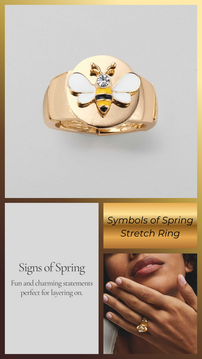 Symbols of Spring Stretch Ring - FINAL SALE