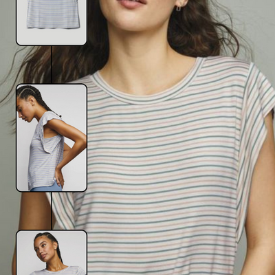 Printed extended sleeve top - final sale - Thumbnail 3